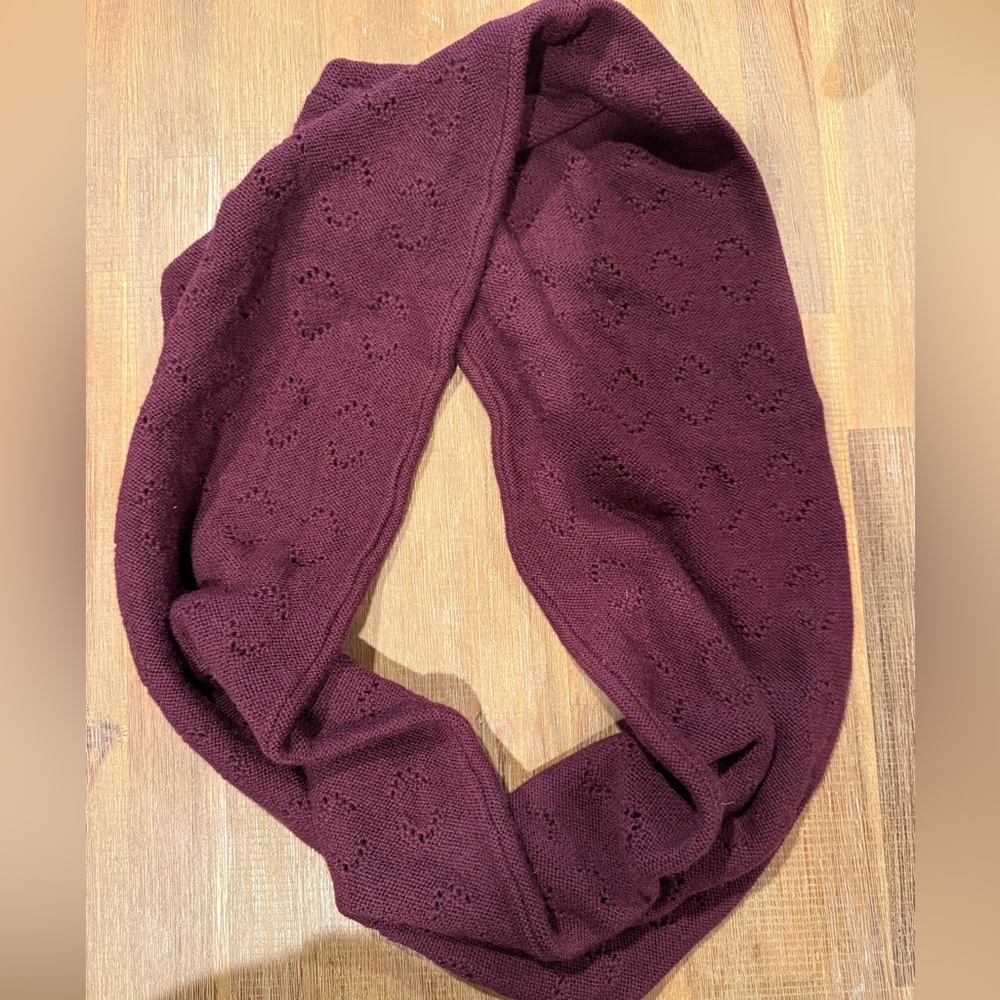 Toad&Co Burgundy Knit Infinity Scarf